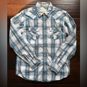 American Eagle Outfitters Men's Vintage Fit Pearl Snap Western Shirt